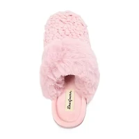 Dearfoams Courtney Knit Scuff Womens Memory Foam Slip-On Slippers