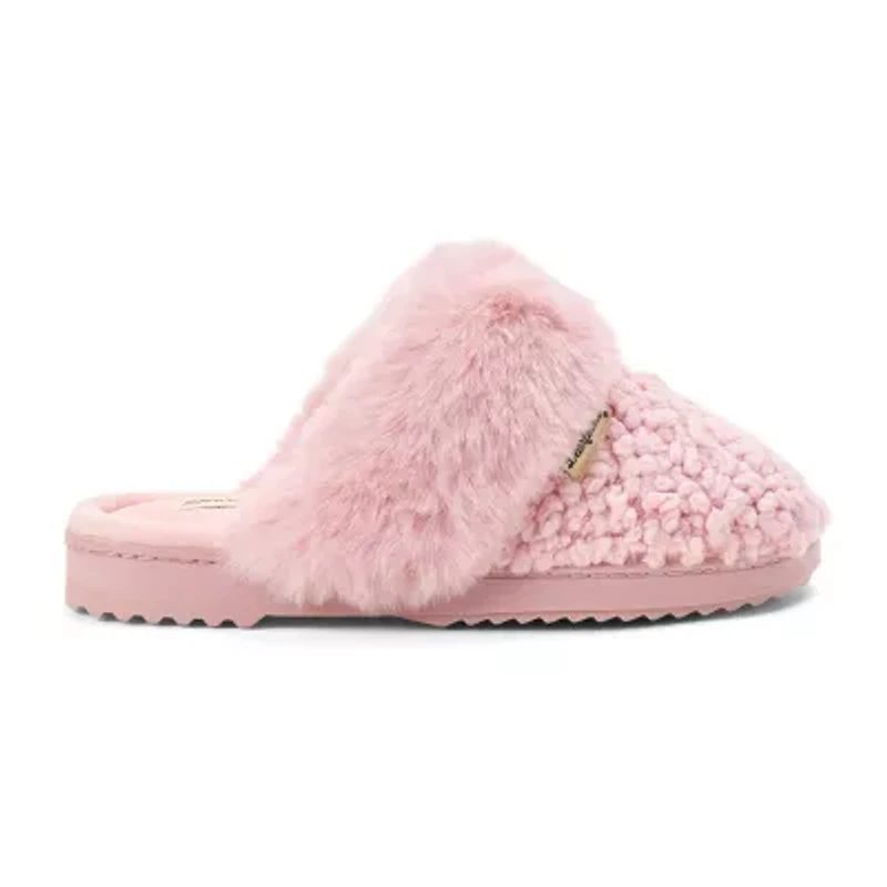 Dearfoams Courtney Knit Scuff Womens Memory Foam Slip-On Slippers