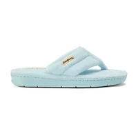 Dearfoams Wrenley Terry Thong Womens Memory Foam Slip-On Slippers