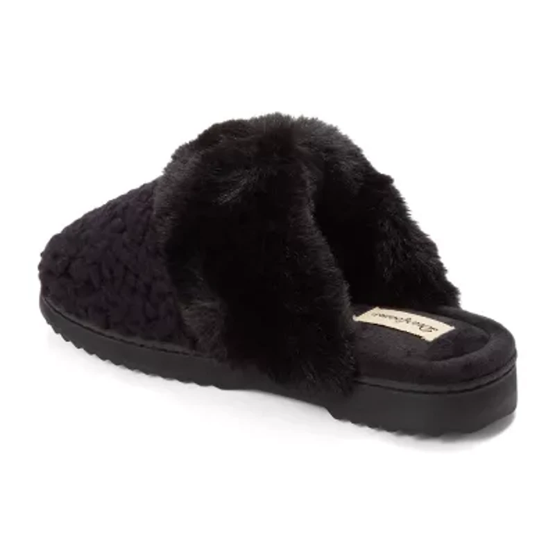 Dearfoams Womens Memory Foam Slip-On Slippers