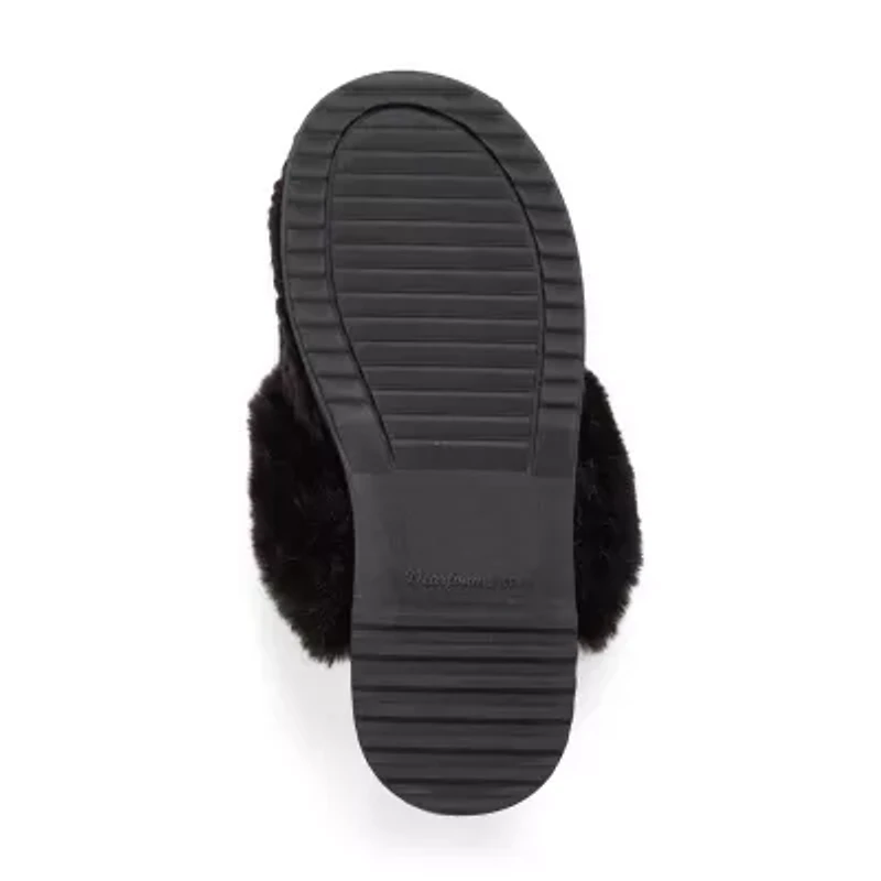 Dearfoams Womens Memory Foam Slip-On Slippers