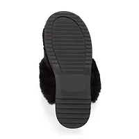 Dearfoams Womens Memory Foam Slip-On Slippers
