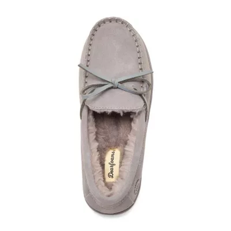 Dearfoams Womens Memory Foam Slip-On Slippers