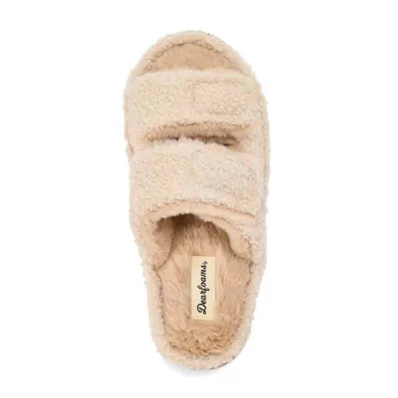 Dearfoams Womens Memory Foam Slip-On Slippers