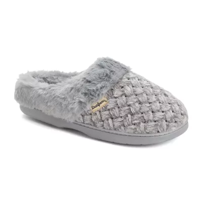 Dearfoams Claire Cable Knit Chenille Womens Memory Foam Clog Slippers