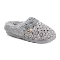 Dearfoams Claire Cable Knit Chenille Womens Memory Foam Clog Slippers