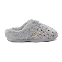 Dearfoams Claire Cable Knit Chenille Womens Memory Foam Clog Slippers