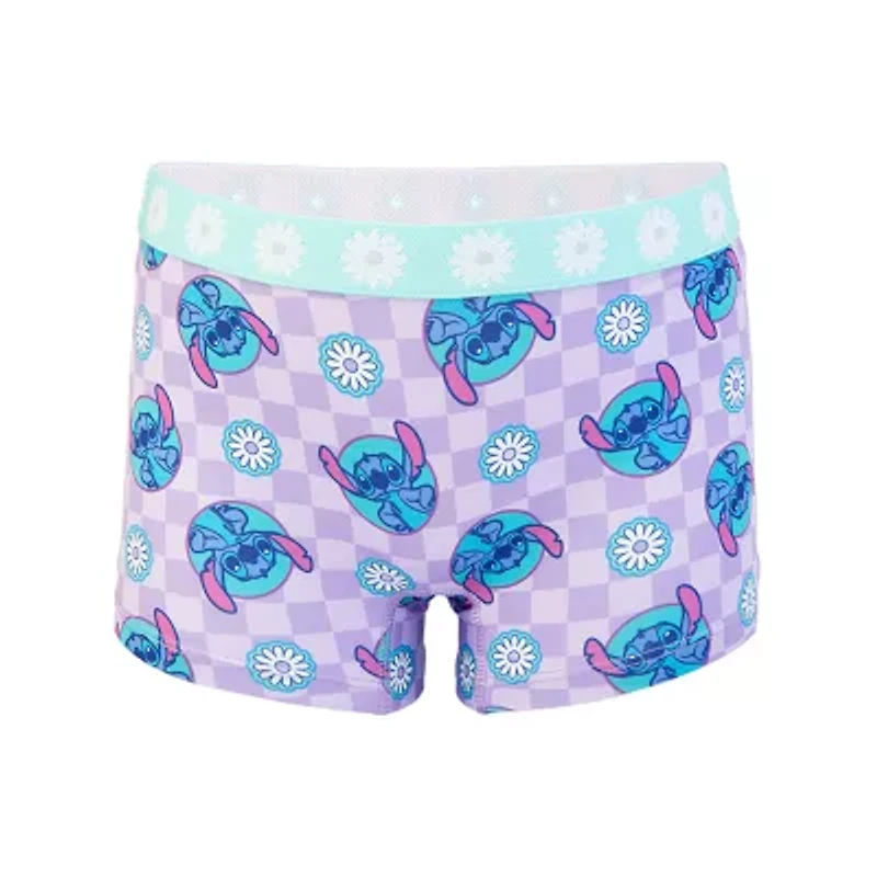 Little & Big Kid Girls Lilo Stitch 4 Pack Multi-Pack Boyshort Panty Gabp61007