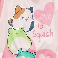 Little & Big Kid Girls Squishmallows Fleece Crew Neck Long Sleeve 4-pc. Pajama Sets