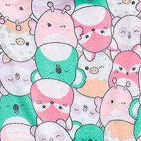 Big Kid Girls Squishmallows Microfleece Hooded Long Sleeve One Piece Pajama
