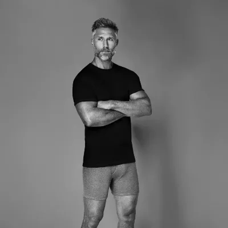 Stafford Dry + Cool Mens 4 Pack Short Sleeve Crew Neck Moisture Wicking T-Shirt