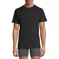 Stafford Dry + Cool Mens 4 Pack Short Sleeve Crew Neck Moisture Wicking T-Shirt