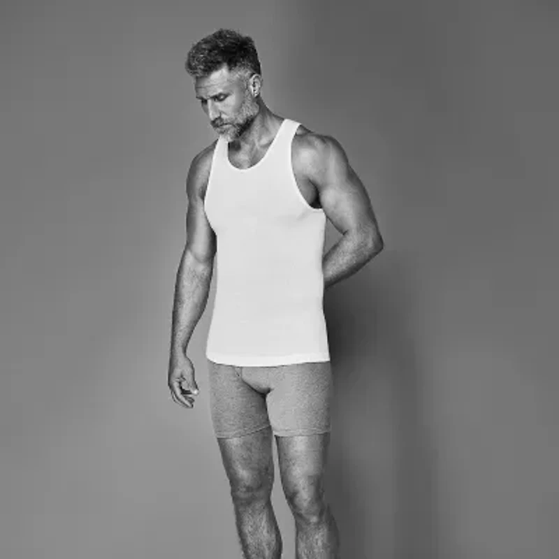 Stafford Dry + Cool Mens Round Neck Sleeveless Quick 4 Pack Tank