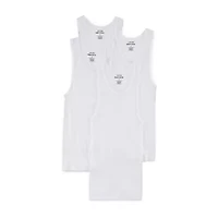 Stafford Dry + Cool Mens Round Neck Sleeveless Quick 4 Pack Tank