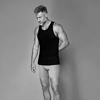 Stafford Dry + Cool Mens Round Neck Sleeveless Quick 4 Pack Tank