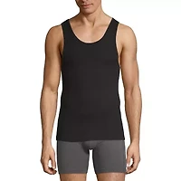 Stafford Dry + Cool Mens Round Neck Sleeveless Quick 4 Pack Tank