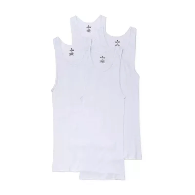Stafford Super Soft Cotton Mens Sleeveless 4 Pack Tank