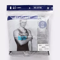 Stafford Super Soft Cotton Mens Sleeveless 4 Pack Tank