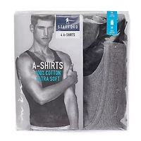 Stafford Super Soft Cotton Mens Sleeveless 4 Pack Tank