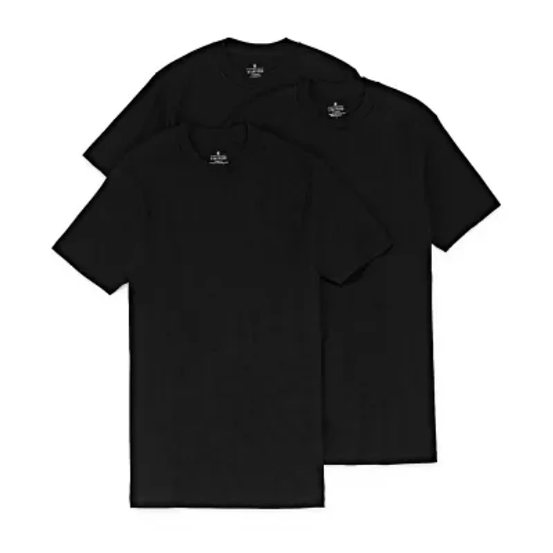 Stafford Heavyweight Cotton Mens 3 Pack Short Sleeve Crew Neck T-Shirt