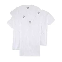 Stafford Dry + Cool Mens 4 Pack Short Sleeve V Neck Moisture Wicking T-Shirt