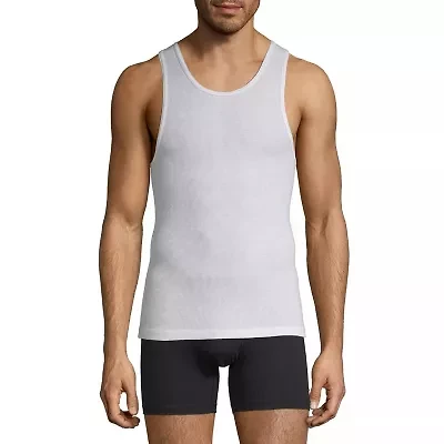 Stafford Dry + Cool Mens Round Neck Sleeveless Quick 4 Pack Tank