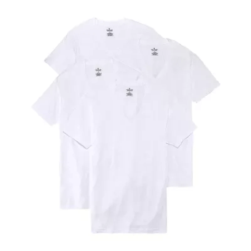 Stafford Super Soft Cotton Mens 4 Pack Short Sleeve V Neck T-Shirt