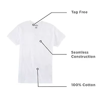 Stafford Super Soft Cotton Mens 4 Pack Short Sleeve V Neck T-Shirt