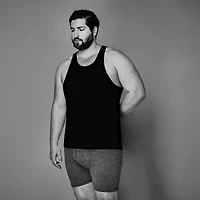 Stafford Super Soft Cotton Mens Round Neck Sleeveless 4 Pack Tank