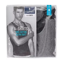 Stafford Super Soft Cotton Mens Round Neck Sleeveless 4 Pack Tank