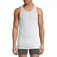 Stafford Super Soft Cotton Mens Round Neck Sleeveless 4 Pack Tank
