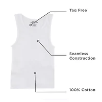 Stafford Super Soft Cotton Mens Round Neck Sleeveless 4 Pack Tank