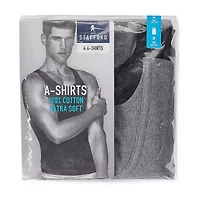 Stafford Super Soft Cotton Mens Round Neck Sleeveless 4 Pack Tank