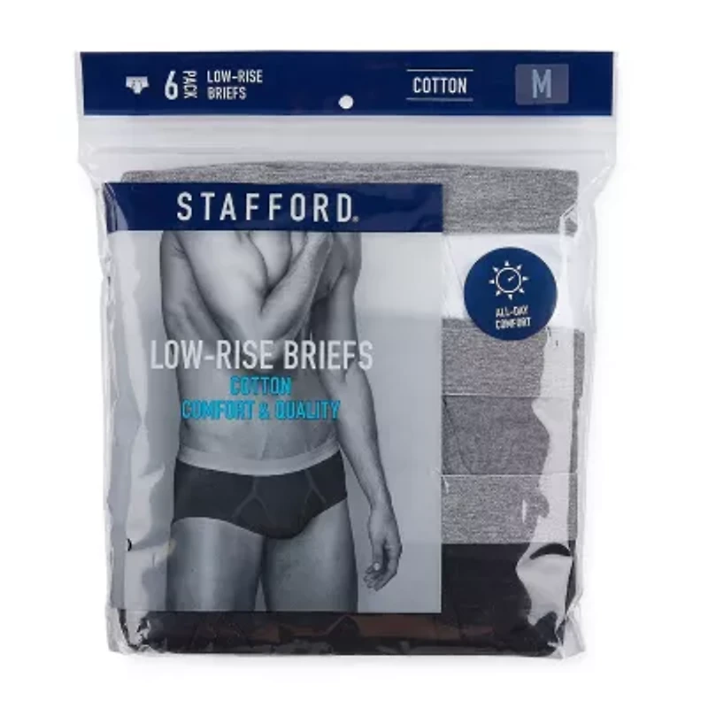 Stafford Cotton Low Rise Mens 6 Pack Briefs 325616