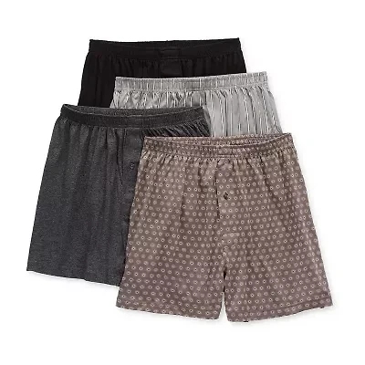 Stafford Cotton Knit Mens 4 Pack Boxers 305939