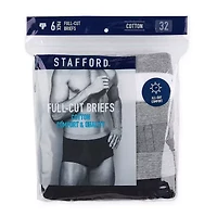 Stafford Cotton Full Cut Mens Big 6 Pack Briefs 302852