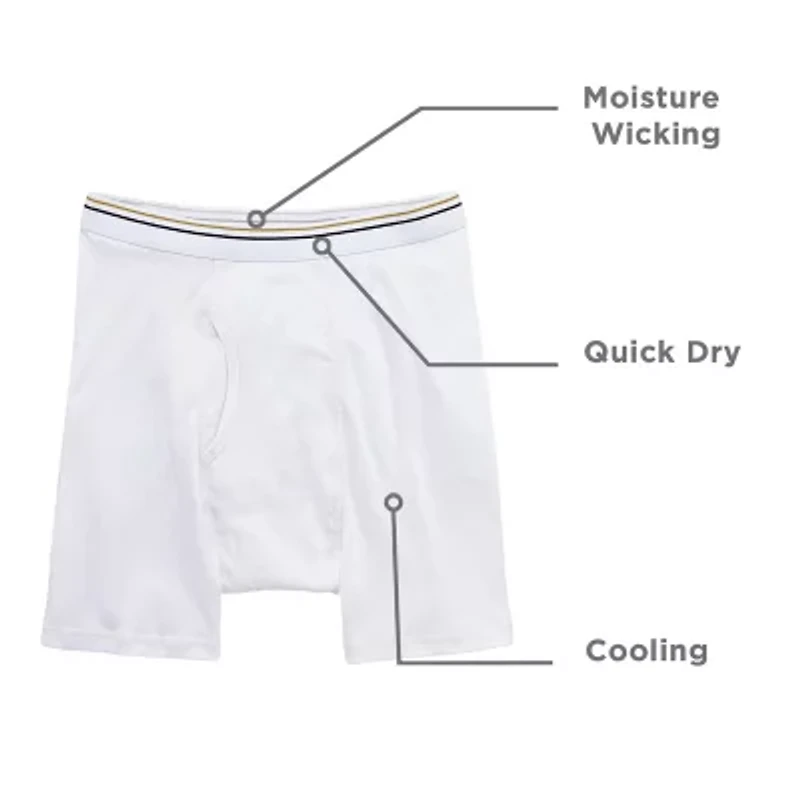 Stafford Dry + Cool Mens Big 4 Pack Boxer Briefs 302869