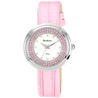 Armitron® Now® Womens Pink Crystal Accent Mother-of-Pearl Watch