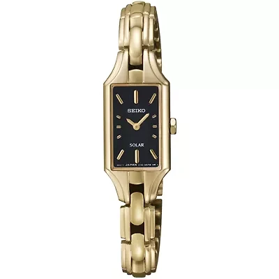Seiko® Womens Gold-Tone Solar Watch SUP166