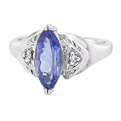 LIMITED QUANTITIES! Le Vian Grand Sample Sale™ Ring featuring Blueberry Tanzanite® Vanilla Diamonds® set in 14K Vanilla Gold®
