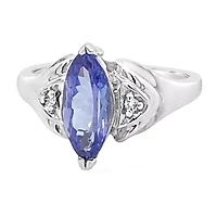 LIMITED QUANTITIES! Le Vian Grand Sample Sale™ Ring featuring Blueberry Tanzanite® Vanilla Diamonds® set in 14K Vanilla Gold®