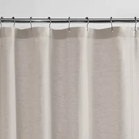 Fieldcrest Luxury Linen Blend Herringbone Shower Curtain