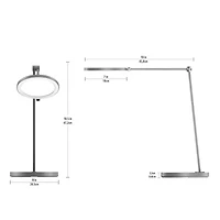 Sheffield Labs 18.6" Executive Gunmetal Wireless Charging Led Desk Lamp
