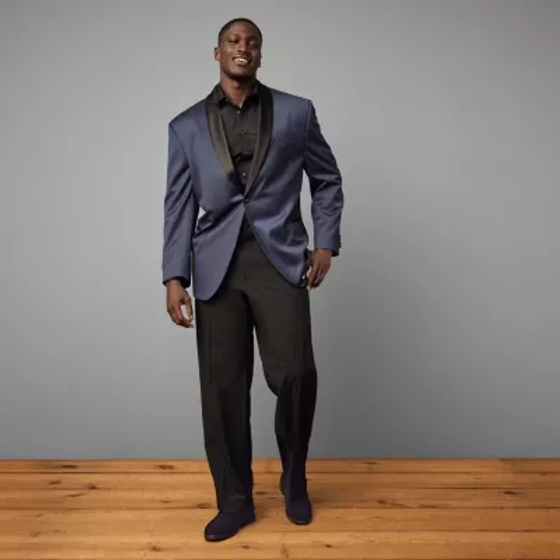 J. Ferrar Ultra Comfort Mens Big and Tall Stretch Fabric Regular Fit Tuxedo Pant
