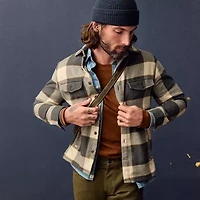 mutual weave Mens Fleece Big and Tall Shirt Jacket