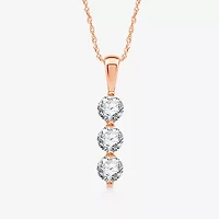 Snowman (H-I / I1) Womens 1 1/4 CT. T.W. Lab Grown White Diamond 10K Gold 18 Inch Pendant Necklace