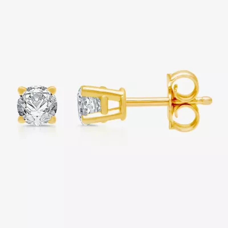 ( G/SI1-SI2 ) 1/4 CT. T.W. Lab-Grown Diamond 14K Gold Round Stud Earrings