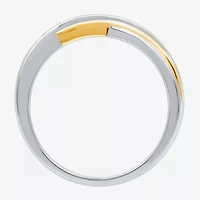 (H-I / I1) Womens 1/4 CT. T.W. Lab Grown White Diamond 14K Gold Over Silver Wedding Band