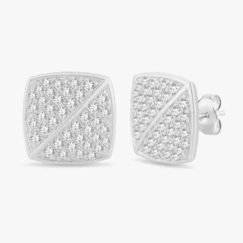 5/8 CT. T.W. Natural White Diamond 10K White Gold 10.7mm Stud Earrings