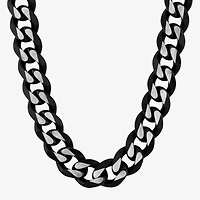Mens Stainless Steel 24 Inch Curb Chain Necklace